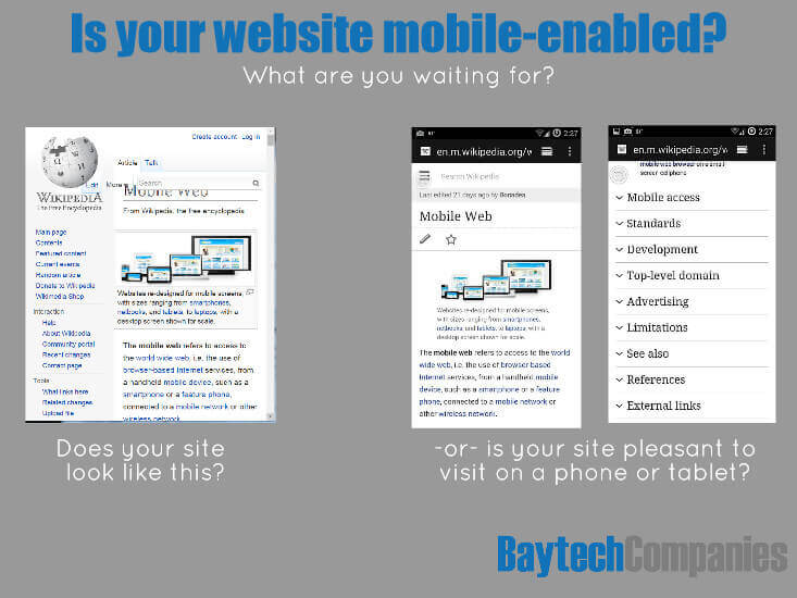 Website Mobile Enabled