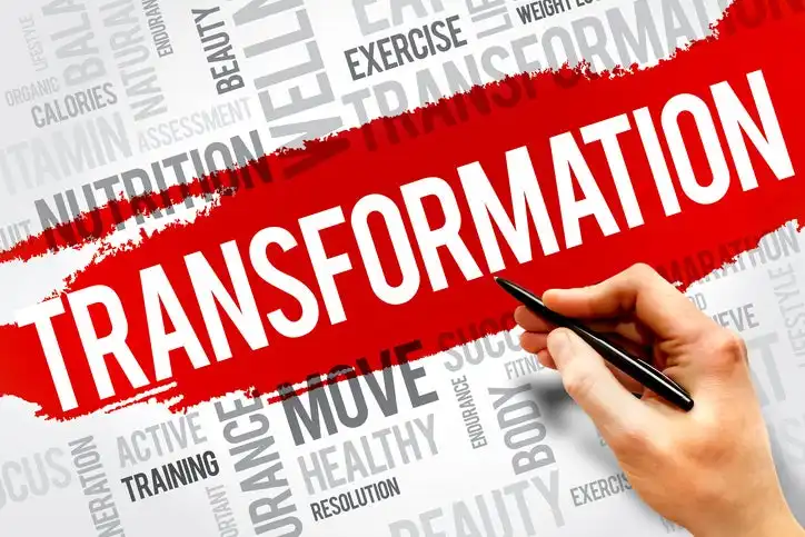 Image that says "Transformation". Like, Baytech Companies business transformation